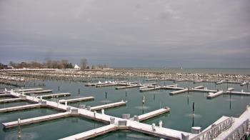 Weather camera view of Waukegan Harbor and Marina.