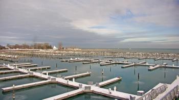 Weather camera view of Waukegan Harbor and Marina.