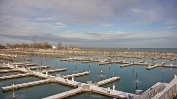Weather camera view of Waukegan Harbor and Marina.
