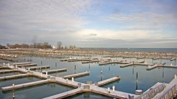 Weather camera view of Waukegan Harbor and Marina.