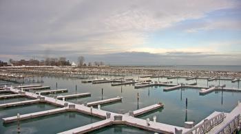 Weather camera view of Waukegan Harbor and Marina.