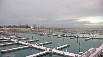 Weather camera view of Waukegan Harbor and Marina.