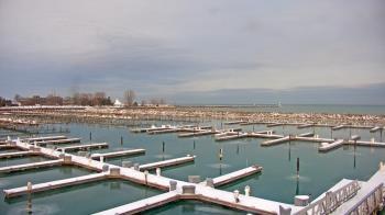 Weather camera view of Waukegan Harbor and Marina.