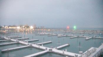 Weather camera view of Waukegan Harbor and Marina.