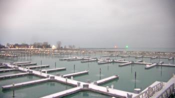 Weather camera view of Waukegan Harbor and Marina.
