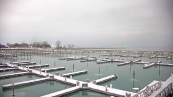 Weather camera view of Waukegan Harbor and Marina.