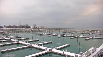 Weather camera view of Waukegan Harbor and Marina.