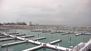 Weather camera view of Waukegan Harbor and Marina.