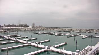 Weather camera view of Waukegan Harbor and Marina.