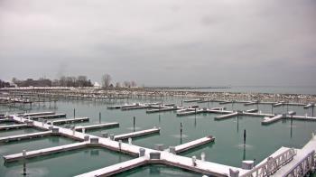 Weather camera view of Waukegan Harbor and Marina.