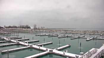 Weather camera view of Waukegan Harbor and Marina.