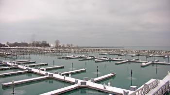 Weather camera view of Waukegan Harbor and Marina.