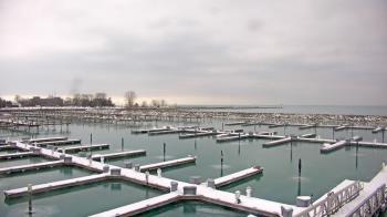 Weather camera view of Waukegan Harbor and Marina.