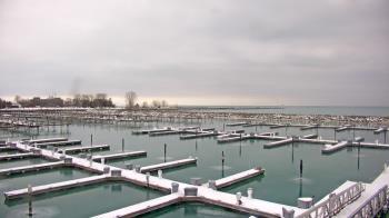 Weather camera view of Waukegan Harbor and Marina.