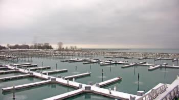 Weather camera view of Waukegan Harbor and Marina.