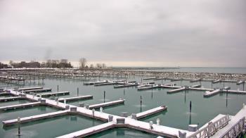 Weather camera view of Waukegan Harbor and Marina.