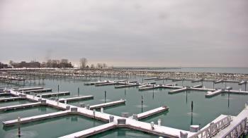 Weather camera view of Waukegan Harbor and Marina.