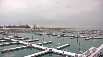 Weather camera view of Waukegan Harbor and Marina.