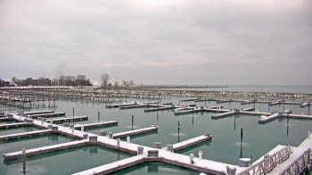 Weather camera view of Waukegan Harbor and Marina.