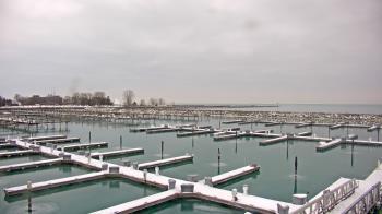 Weather camera view of Waukegan Harbor and Marina.