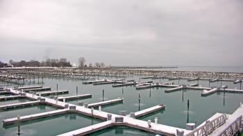 Weather camera view of Waukegan Harbor and Marina.