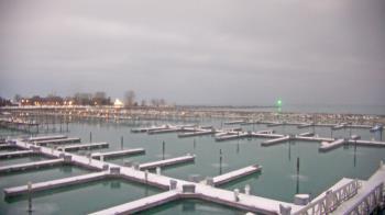 Weather camera view of Waukegan Harbor and Marina.