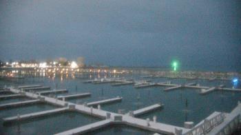 Weather camera view of Waukegan Harbor and Marina.