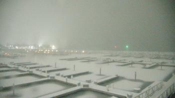 Weather camera view of Waukegan Harbor and Marina.