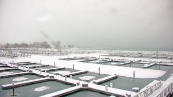 Weather camera view of Waukegan Harbor and Marina.