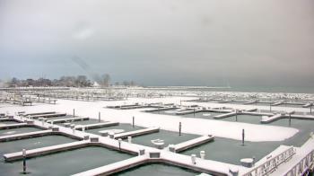 Weather camera view of Waukegan Harbor and Marina.