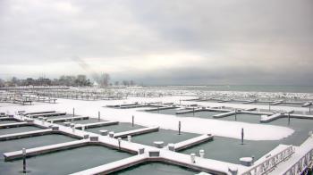 Weather camera view of Waukegan Harbor and Marina.