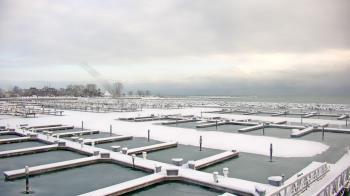 Weather camera view of Waukegan Harbor and Marina.