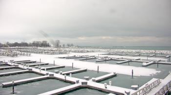 Weather camera view of Waukegan Harbor and Marina.