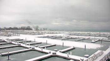 Weather camera view of Waukegan Harbor and Marina.