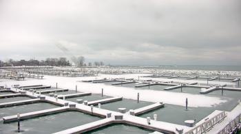 Weather camera view of Waukegan Harbor and Marina.