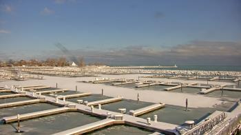 Weather camera view of Waukegan Harbor and Marina.
