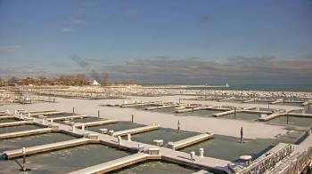 Weather camera view of Waukegan Harbor and Marina.