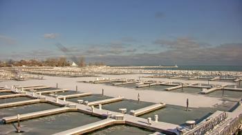 Weather camera view of Waukegan Harbor and Marina.