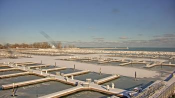 Weather camera view of Waukegan Harbor and Marina.