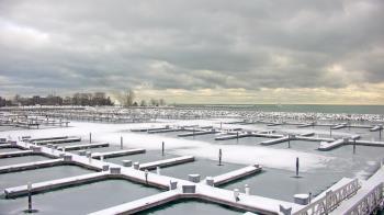 Weather camera view of Waukegan Harbor and Marina.