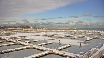 Weather camera view of Waukegan Harbor and Marina.