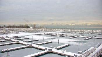 Weather camera view of Waukegan Harbor and Marina.