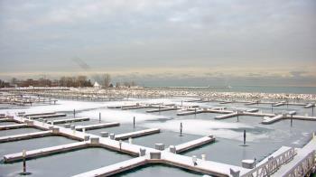 Weather camera view of Waukegan Harbor and Marina.