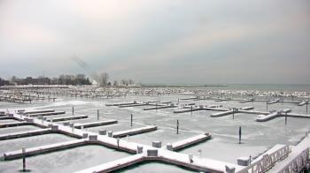 Weather camera view of Waukegan Harbor and Marina.