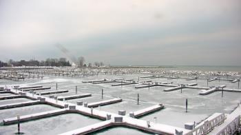 Weather camera view of Waukegan Harbor and Marina.
