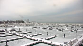 Weather camera view of Waukegan Harbor and Marina.