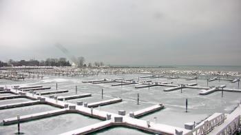 Weather camera view of Waukegan Harbor and Marina.