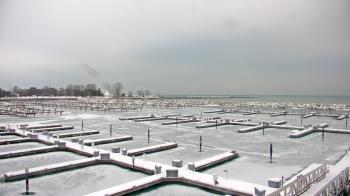 Weather camera view of Waukegan Harbor and Marina.