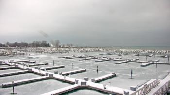 Weather camera view of Waukegan Harbor and Marina.