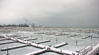 Weather camera view of Waukegan Harbor and Marina.